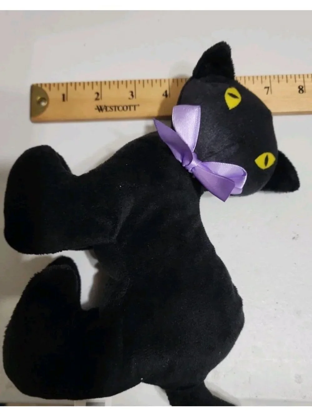 Black Cat Plush Halloween Arched Back Scary & Red Cat In Black‎ Witch Hat Smiley